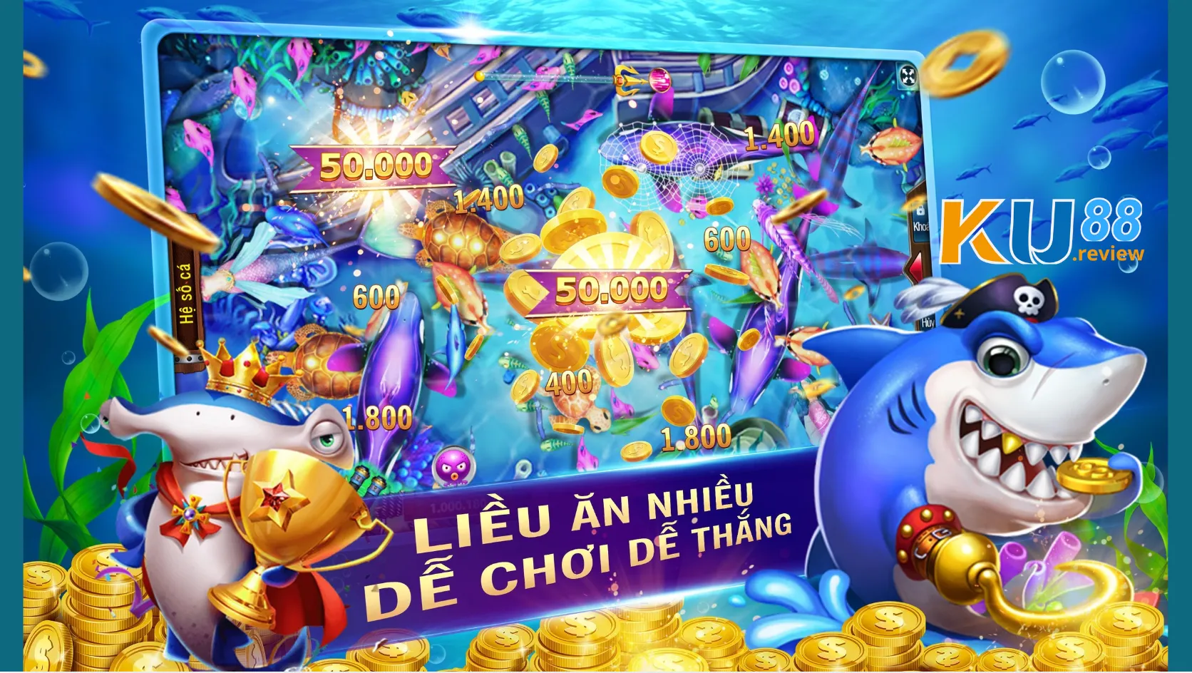 Hướng dẫn chơi game bắn cá tại Ku88 dễ thắng